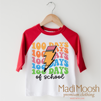 100 Days Of School Lightning Bolt Shirt - School Tee