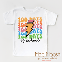 100 Days Of School Lightning Bolt Shirt - School Tee