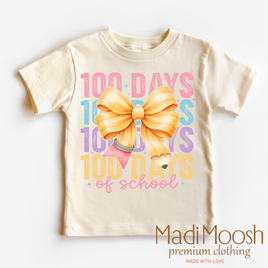 100 Days Of School Bow Shirt - School Tee