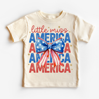 Little Miss America 4th Of July Shirt - Independence Day Tee
