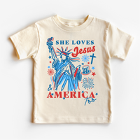She Loves Jesus And America Too 4th Of July Shirt - Independence Day Tee