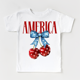 America Cherry July 4th Shirt - Independence Day Tee