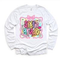 Girls 6th Grade School Shirt - Back To School Tee