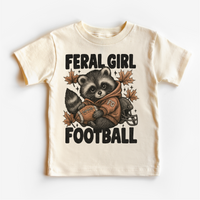 Feral Girl Football Racoon Shirt - Football Tee