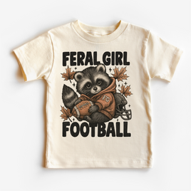 Feral Girl Football Racoon Shirt - Football Tee