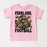 Feral Girl Football Racoon Shirt - Football Tee