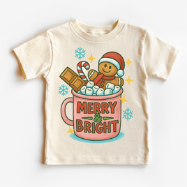Merry & Bright Gingerbread Man Shirt - Christmas Tee