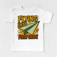 Flying Into First Grade Back To School Shirt | First Day Of School Tee
