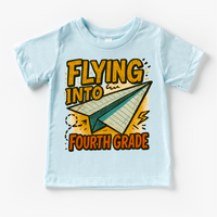 Flying Into Fourth Grade Back To School Shirt | First Day Of School Tee