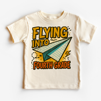 Flying Into Fourth Grade Back To School Shirt | First Day Of School Tee