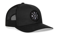 Maine Trucker Hat  |  Black MNE X Snapback