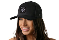 Maine Trucker Hat  |  Black MNE X Snapback