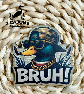 Bruh Duck UV Printed Leatherette Hat Patch