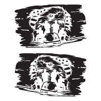 Battlefield Soldiers Rear Window Jeep Graphic