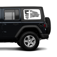 Flag Cross Window Jeep Graphic