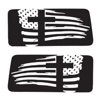 Flag Cross Window Jeep Graphic
