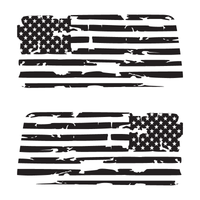 Grunge Flag Window Jeep Graphic