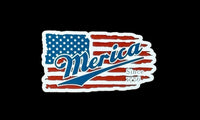 Merica on American Flag Patriotic Acrylic Hat Patch - 3 Colors Available
