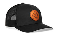Miami Trucker Hat Leather  |  Black MIA X Snapback