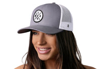 Miami Trucker Hat  |  Gray-White MIA X Snapback