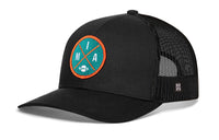 Miami Trucker Hat  |  Black MIA X Football Snapback