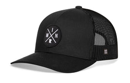 Minnesota Trucker Hat  |  Black MIN X Snapback
