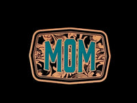 Mom Buckle Style Acrylic Laser Engraved Hat Patch