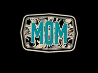 Mom Buckle Style Acrylic Laser Engraved Hat Patch