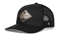 Diamond Mountain and Trees Trucker Hat  |  Black Outdoors Snapback