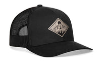 Diamond Mountain and Trees Trucker Hat  |  Black Outdoors Snapback