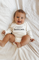 Poppin Bottles Organic Baby Bodysuit Long Sleeve