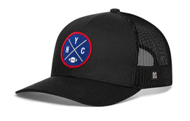 New York Trucker Hat  |  Black NYC X Football Snapback