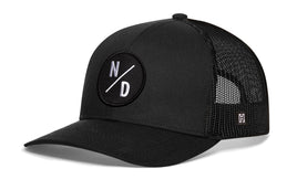 North Dakota Trucker Hat  |  Black ND X Snapback