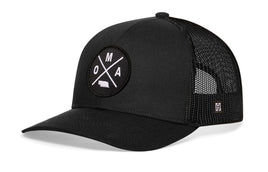 Omaha Trucker Hat  |  Black OMA X Snapback