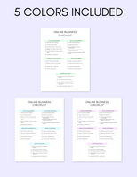 Online Business Checklist
