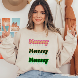 Mommy Text Colorful Ready To Press DTF Transfers, DTF Hot Peel