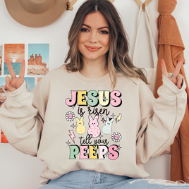 Jesus Is Risen Teel Your Peeps Ready To Press DTF Transfers, DTF Hot Peel