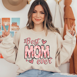 Best Mom Ever Pink Ready To Press DTF Transfers, DTF Hot Peel