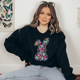 Happy Easter Day Bunny Bow White Ready To Press DTF Transfers, DTF Hot Peel