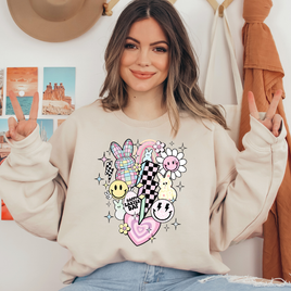 Happy Easter Day Icons Ready To Press DTF Transfers, DTF Hot Peel