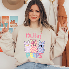 Chillin' With My Peeps Ready To Press DTF Transfers, DTF Hot Peel