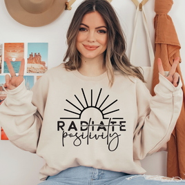 Radiate Positivity Ready To Press DTF Transfers, DTF Hot Peel