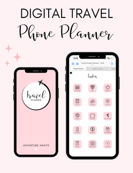 Digital Travel Phone Planner Pink