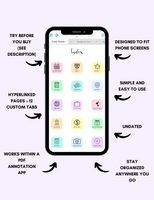 Digital Travel Phone Planner Rainbow