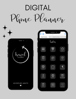 Digital Travel Phone Planner Dark Mode