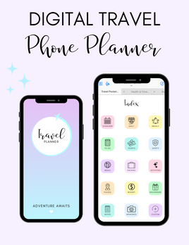 Digital Travel Phone Planner Rainbow