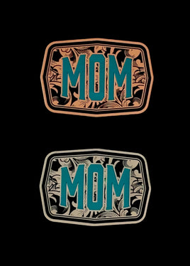 Mom Buckle Style Acrylic Laser Engraved Hat Patch