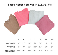 Embroidered PIGMENT Crewneck - 5 Birth Flower w/ White Thread (center)