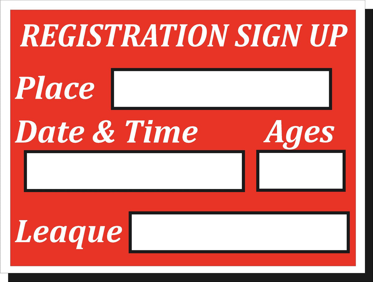 Registration sign (Reusable) 24x18 Yard Sign with Stake| PDQ Signs LLC