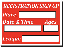 Registration sign (Reusable) 24x18 Yard Sign with Stake